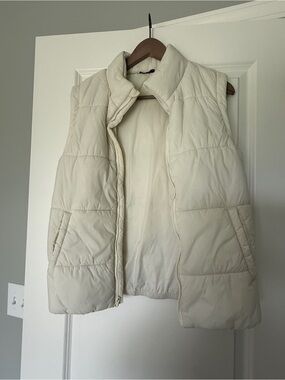 DSG Cream Quilted Puffer Vest